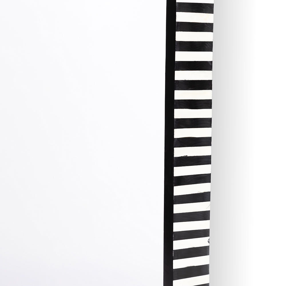 Cosha Rectangular Black White Bone Inlay Mirror