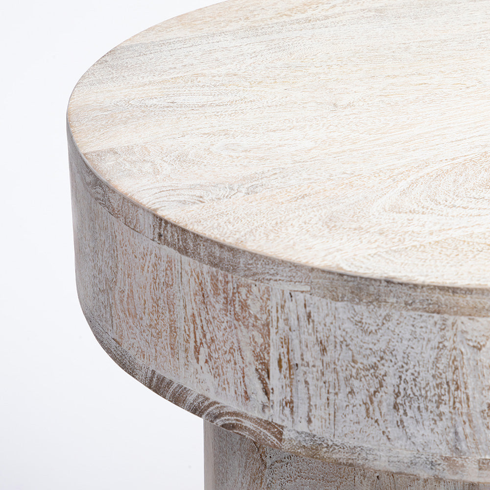 Rex Mango Wood Round Coffee Table - Small