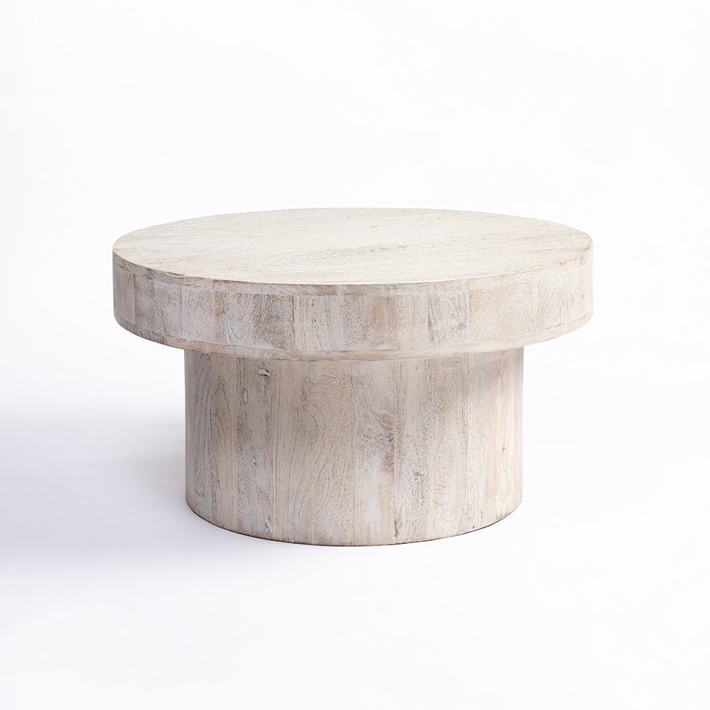Rex Mango Wood Round Coffee Table - Large