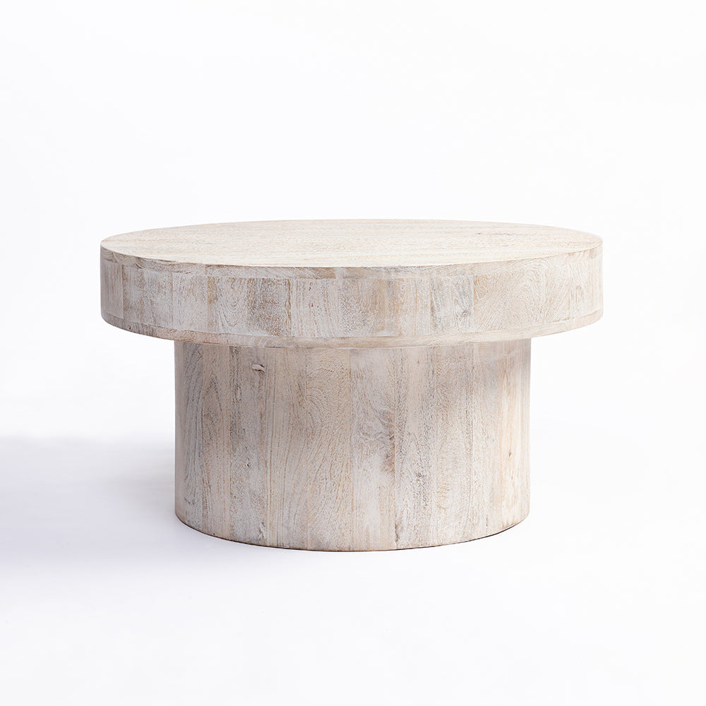 Rex Mango Wood Round Coffee Table - Large