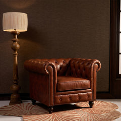 Phoebe Full Leather 1 Seater Sofa