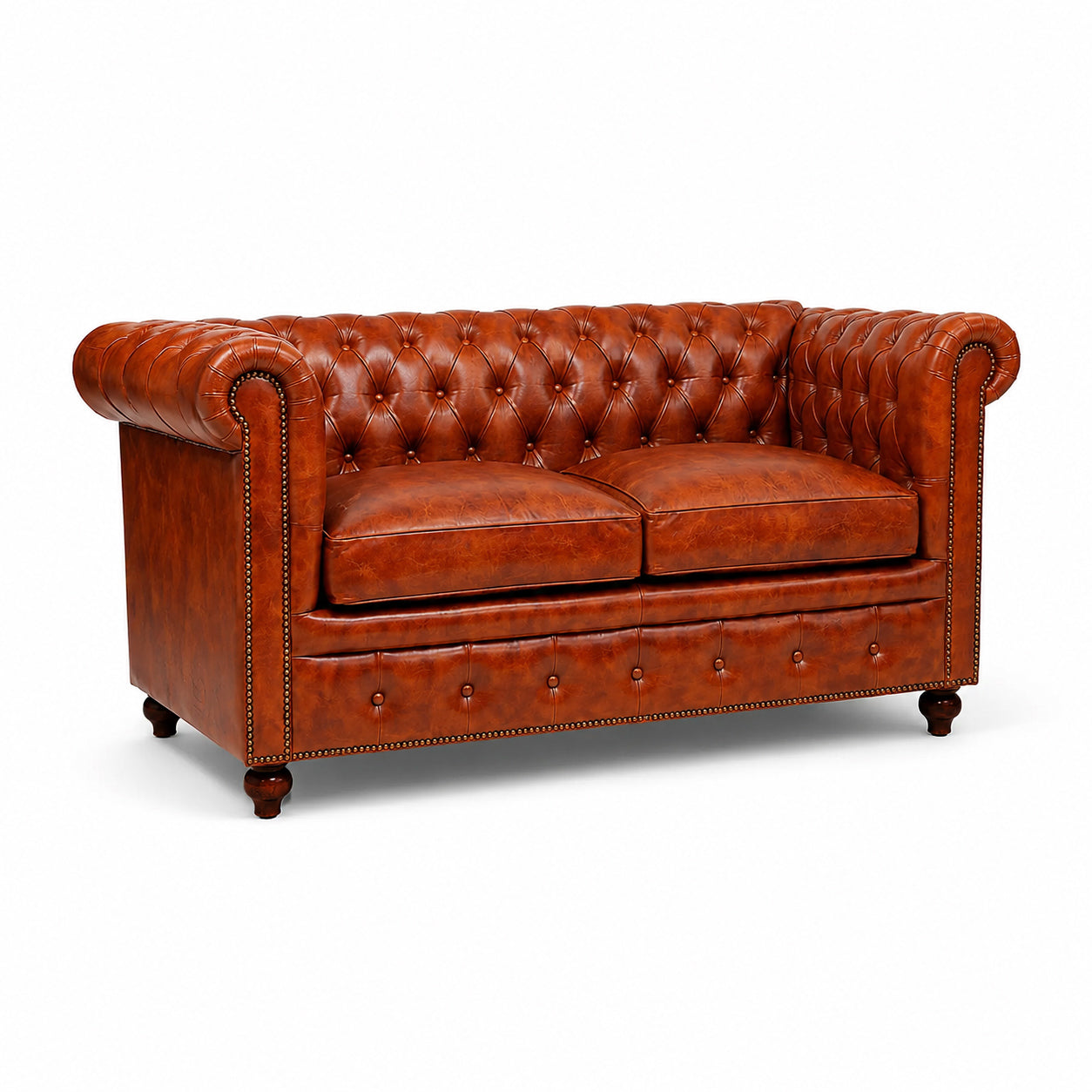 Haim Full Leather 2 Seater Sofa
