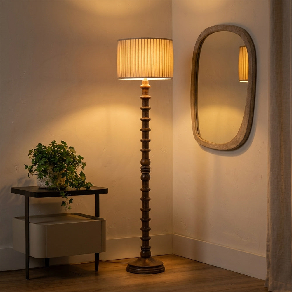 Petra Mango Wood Floor Lamp