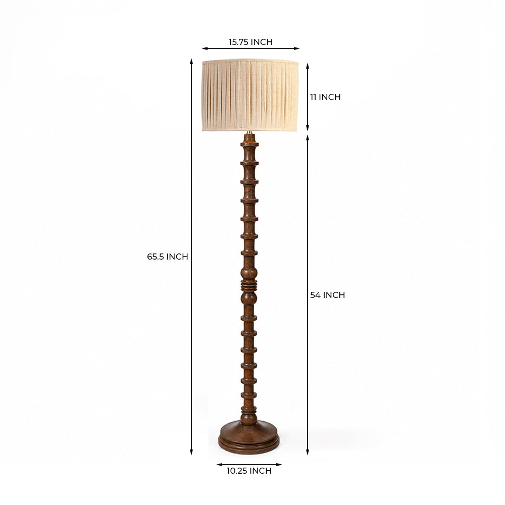 Petra Mango Wood Floor Lamp