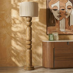 Cleo Mango Wood Floor Lamp