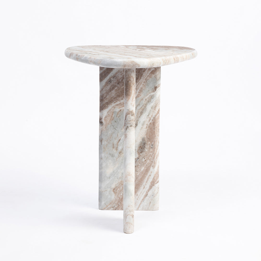 Lyric Sawar Marble Side Table