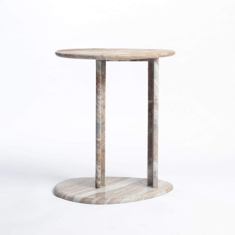 Keshi Sawar Marble Side Table