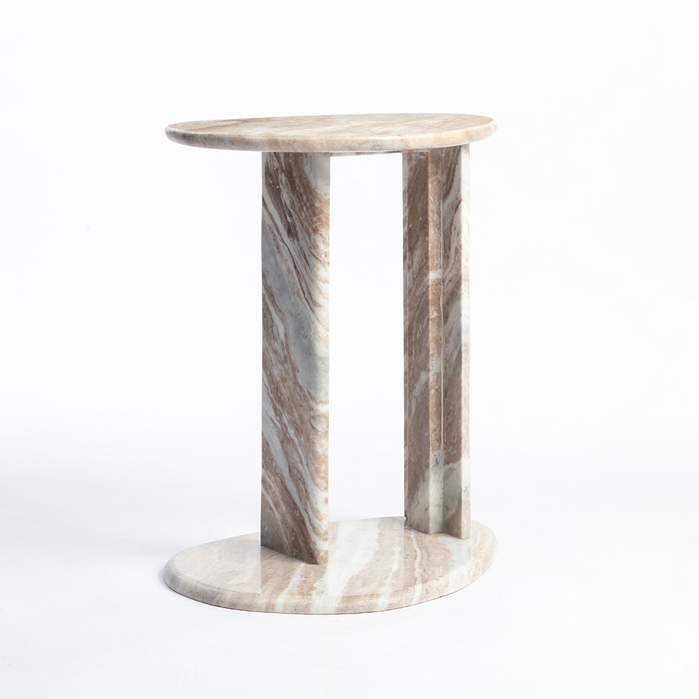 Keshi Sawar Marble Side Table