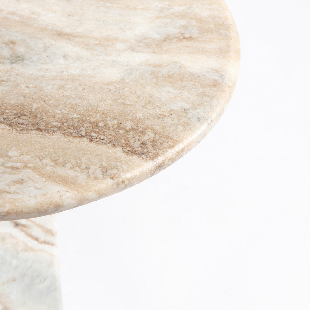 Keshi Sawar Marble Side Table
