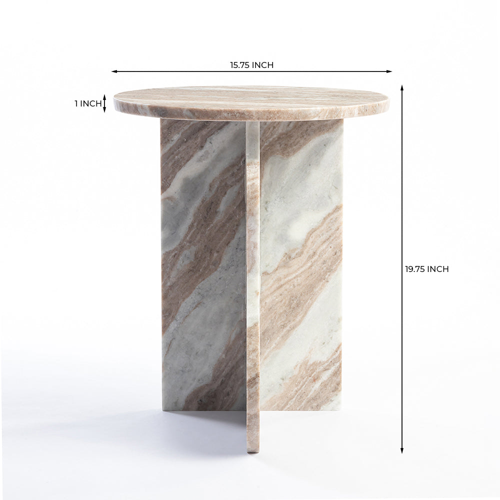Wiley Sawar Marble Side Table