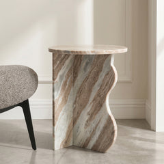 Wiley Sawar Marble Side Table