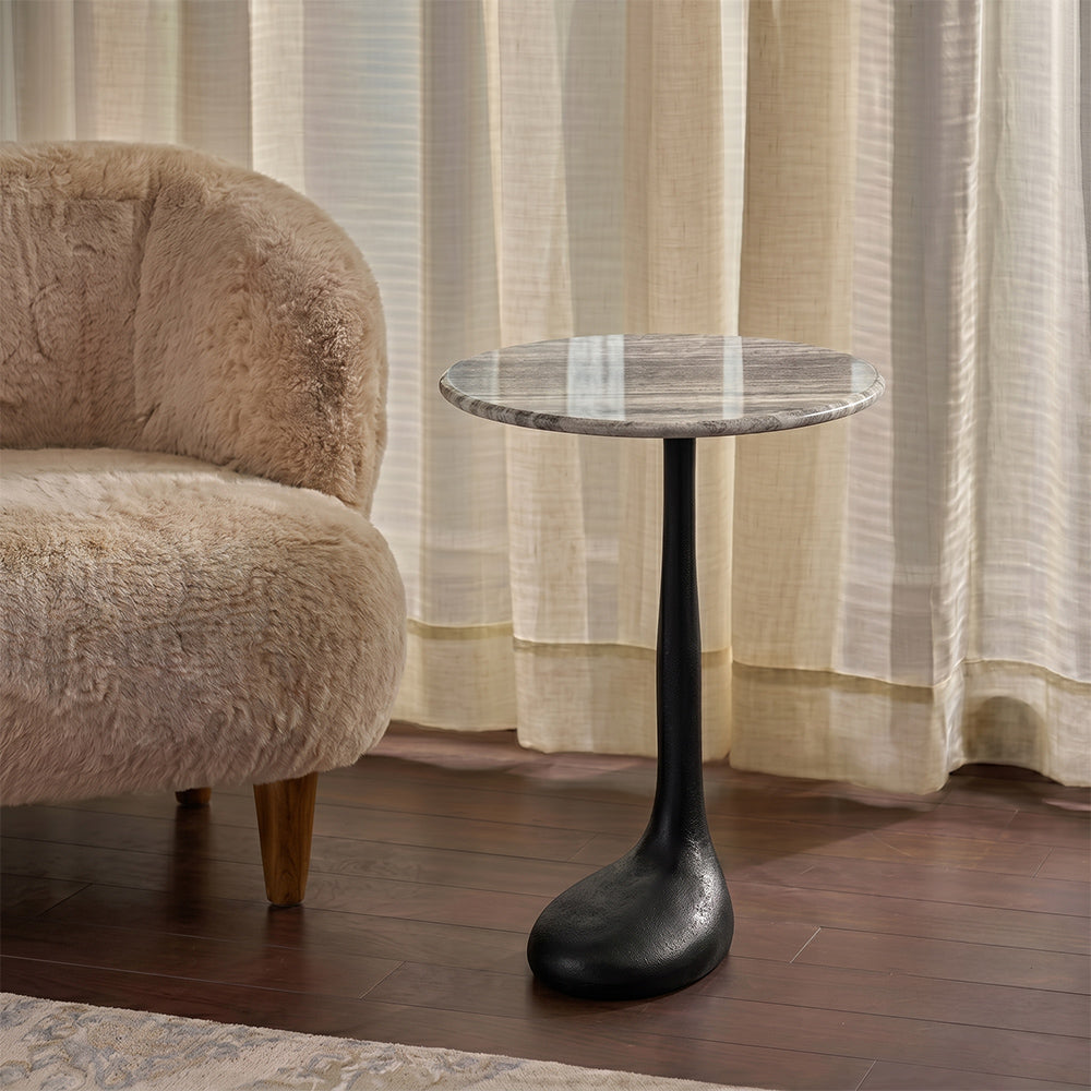 Bodhi Aluminum Side Table with Marble