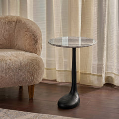 Bodhi Aluminum Side Table with Marble