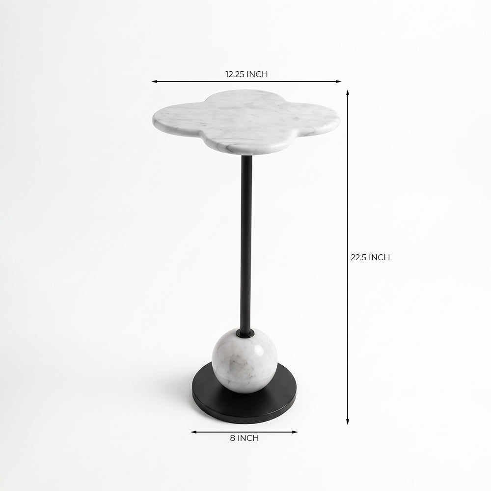 Oren Iron Drink Table with Marble