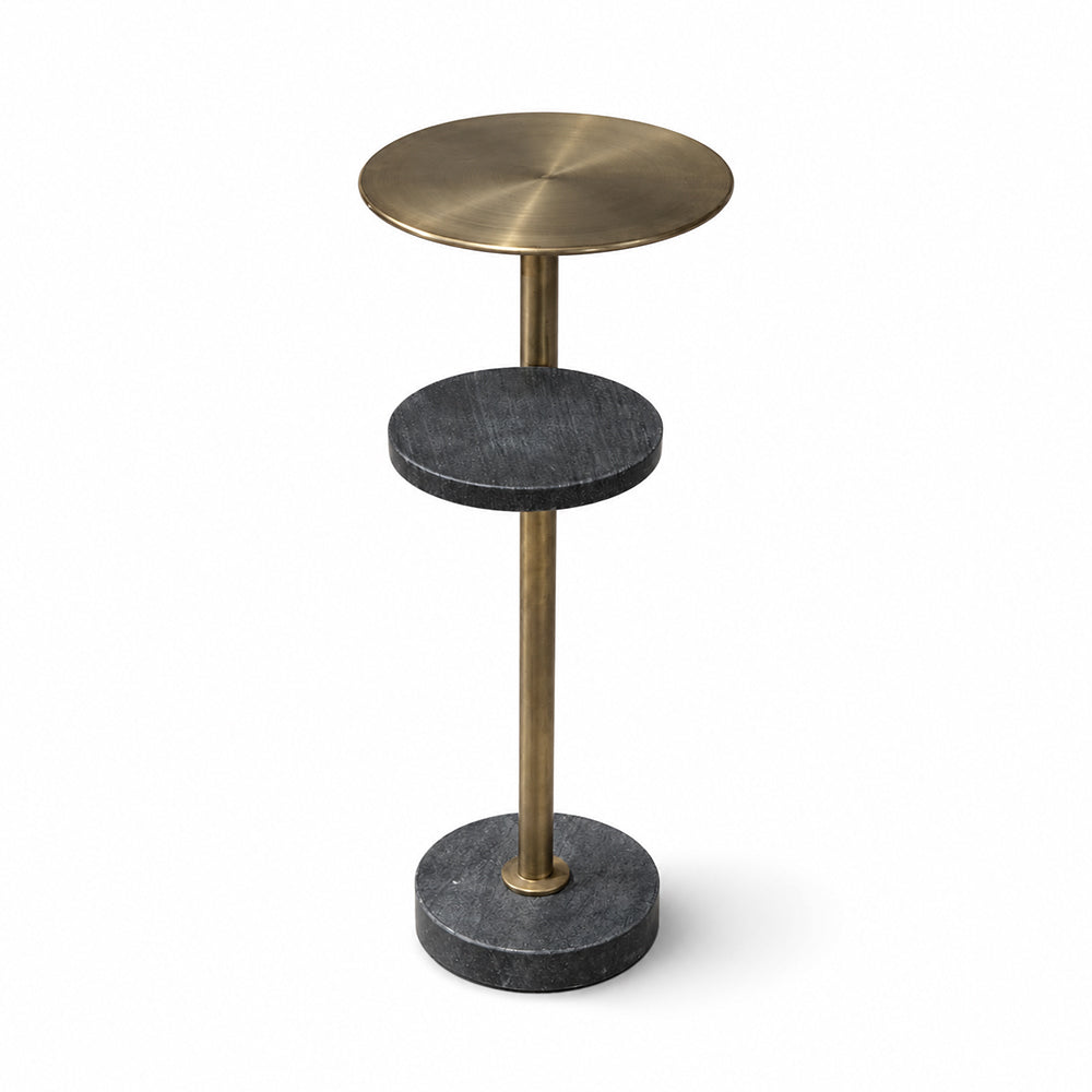Fenn Iron Drink Table with Marble