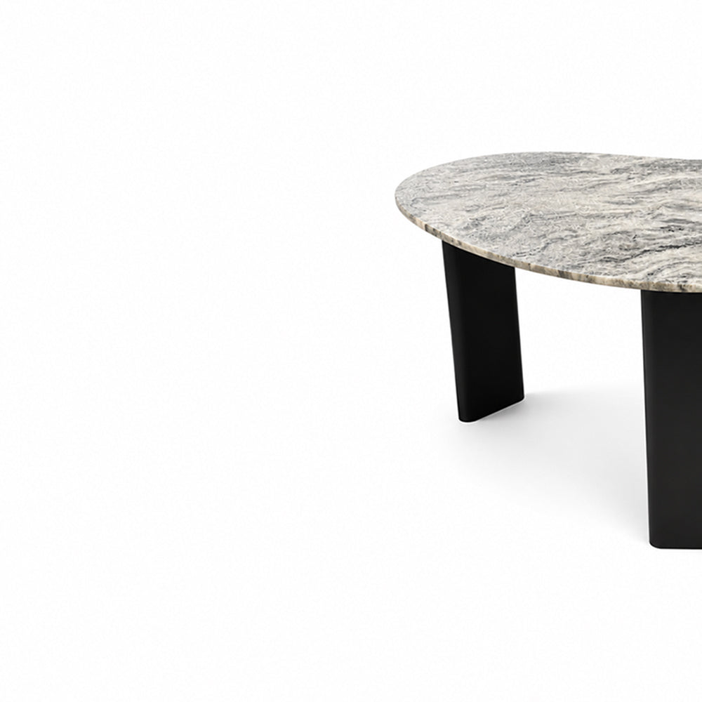 Thrice Wood Coffee Table with Marble