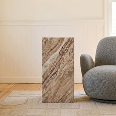 Monolith Sawer Marble Cube Side Table
