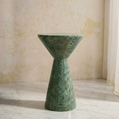 Demi Green Marble Side Table
