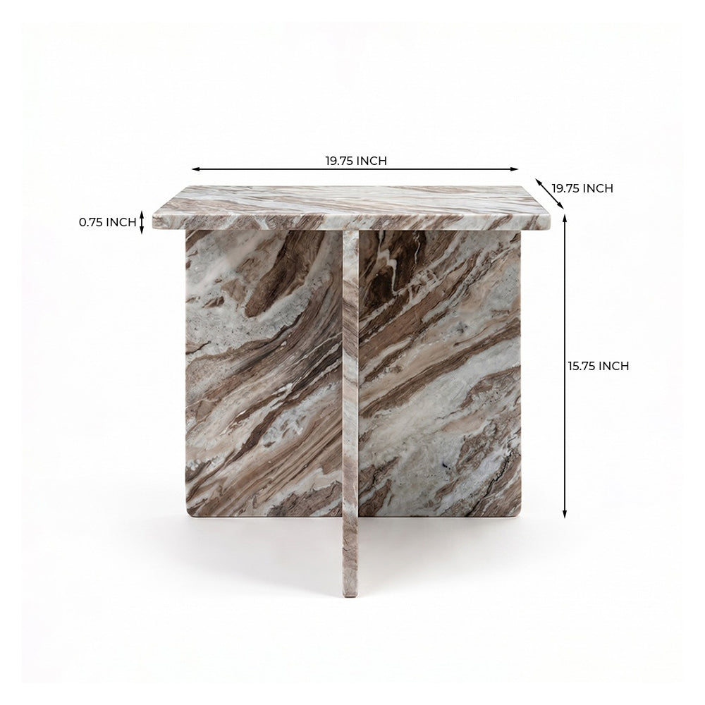 Elan Sawar Marble Side Table