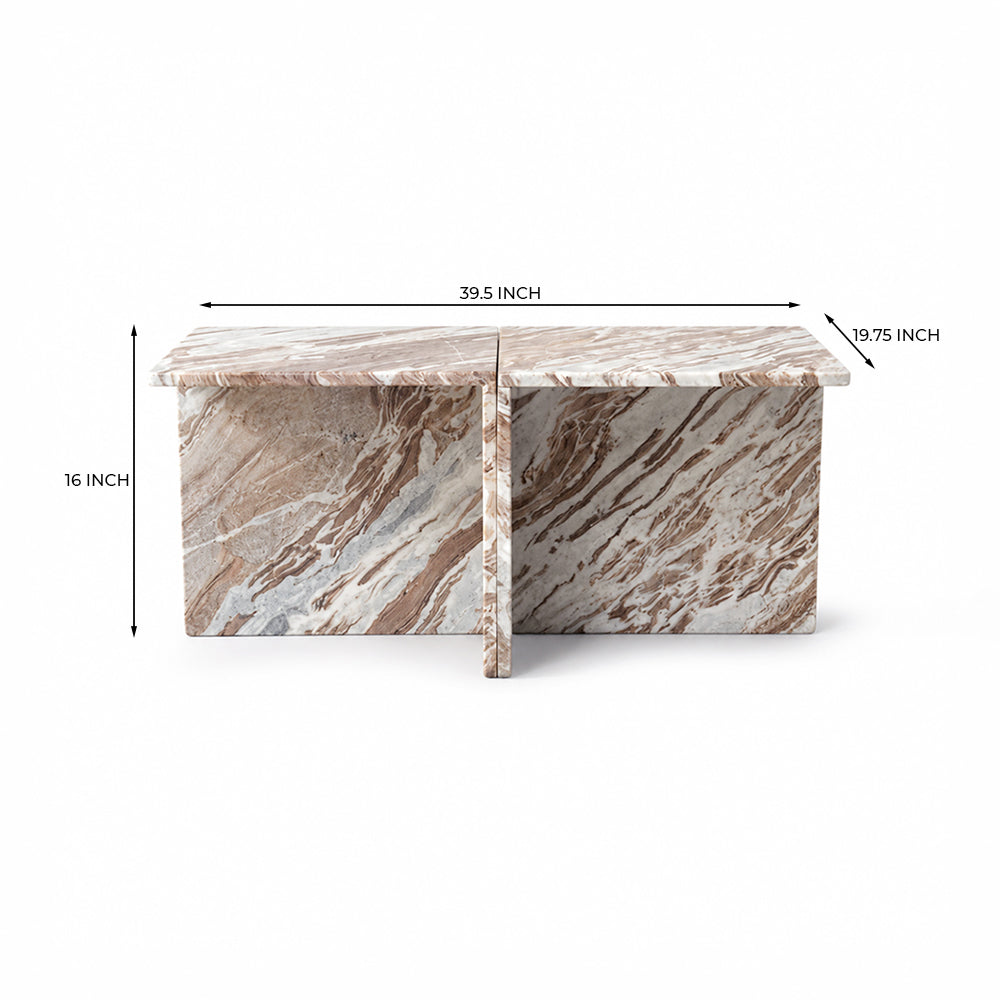 Faris Sawar Marble Coffee Table Set of 2