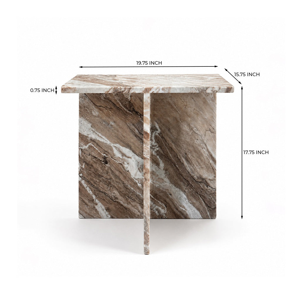 Gaia Sawar Marble Side Table