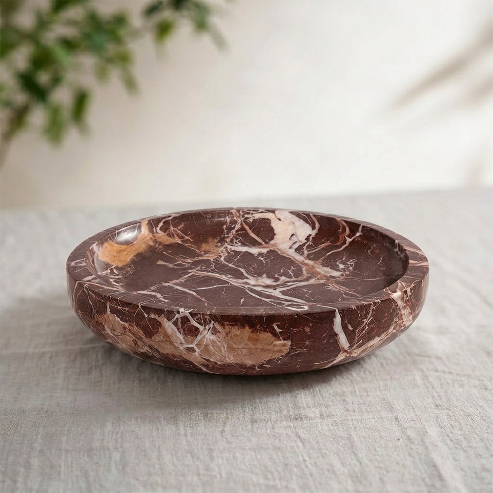 Iara Red Marble Bowl
