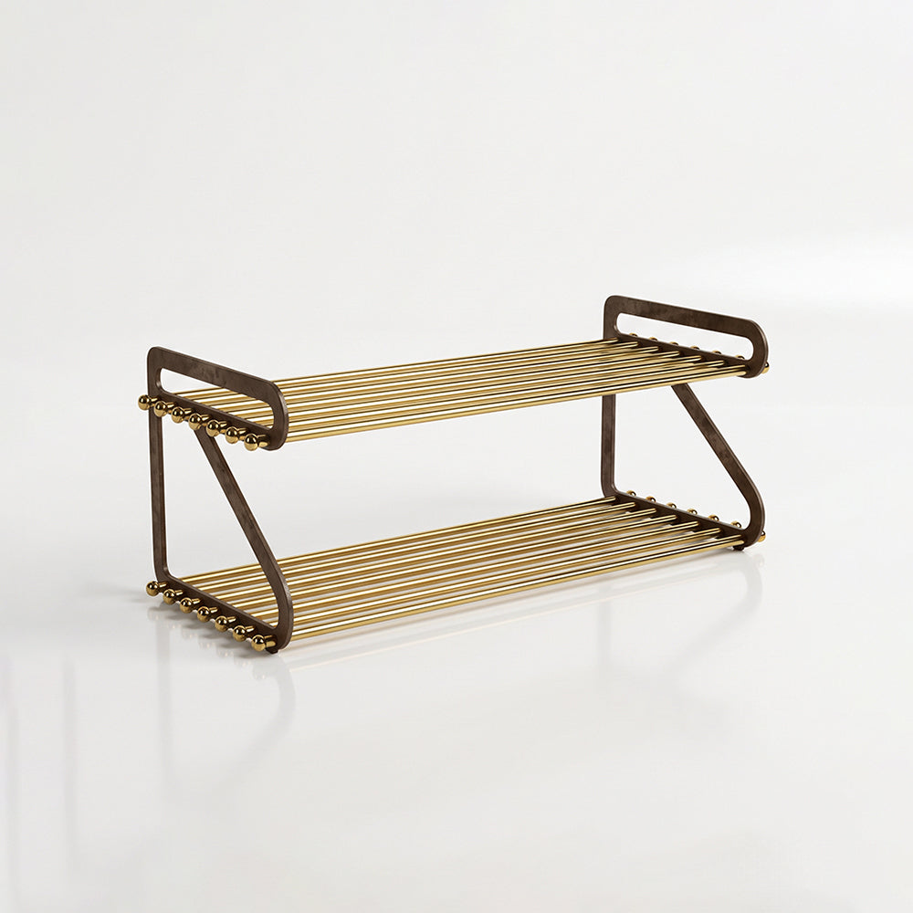 Jaro Mud Grey Metal Shoe Rack