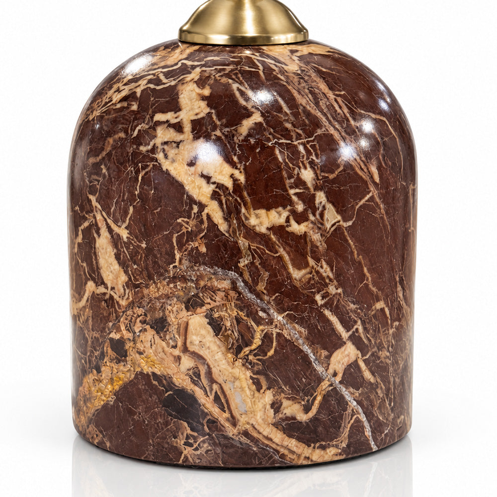 Orin Marble Table Lamp with Off-White Shade