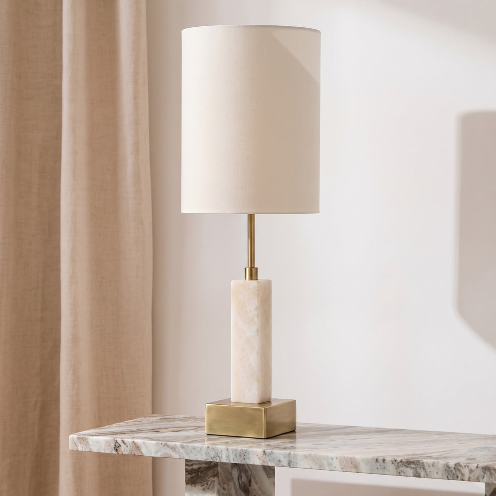 Selene Marble Table Lamp with Metal