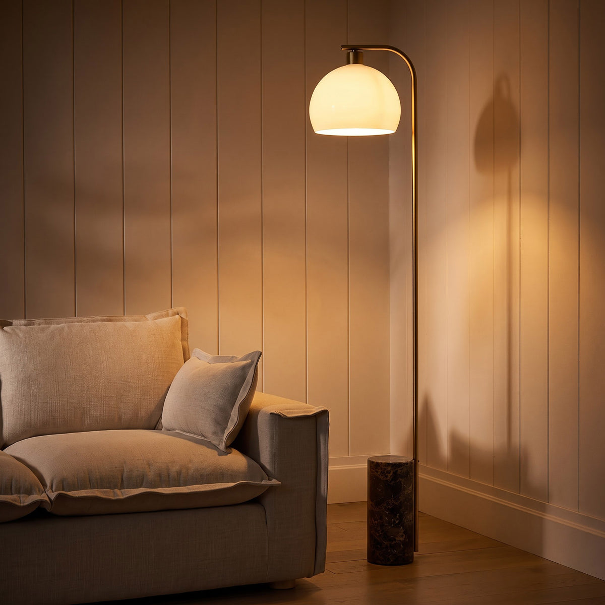 Indie Marble Floor Lamp with Metal