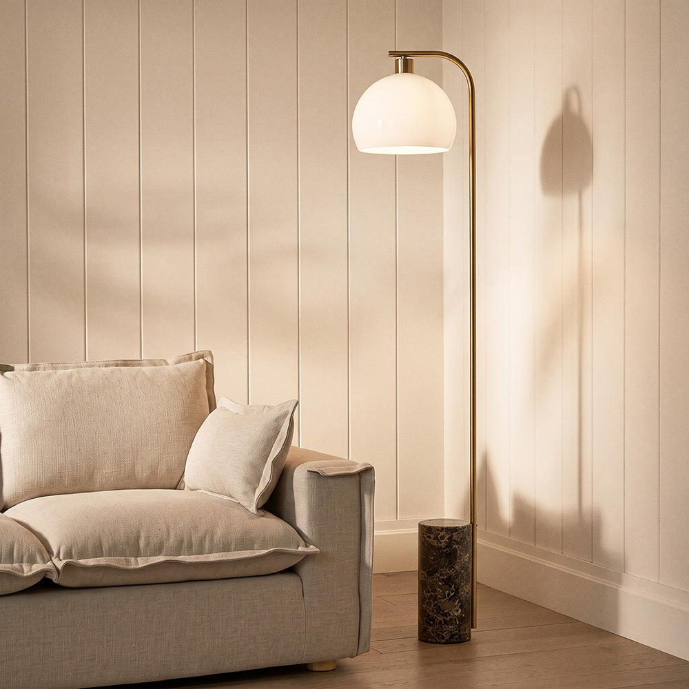 Indie Marble Floor Lamp with Metal