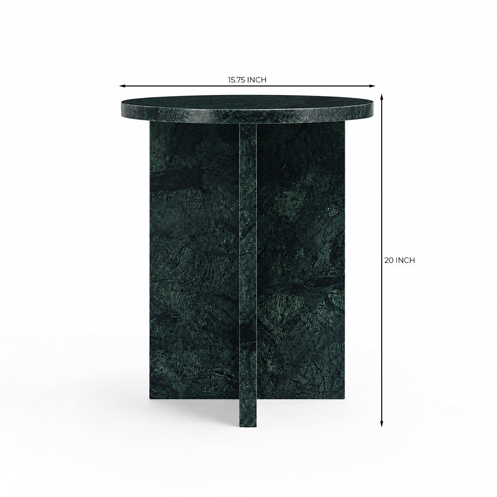 Emerald Marble Side Table