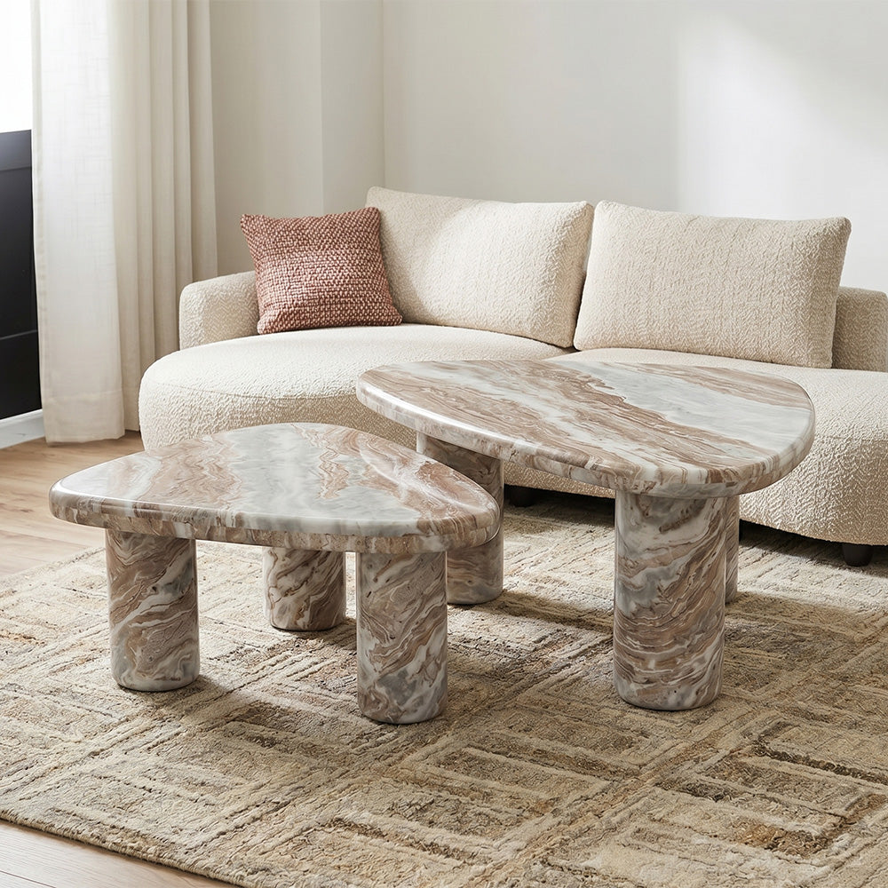 Bowie Sawar Marble Coffee Table Set of 2