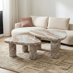 Bowie Sawar Marble Coffee Table Set of 2