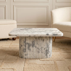 Opal White Marble Coffee Table
