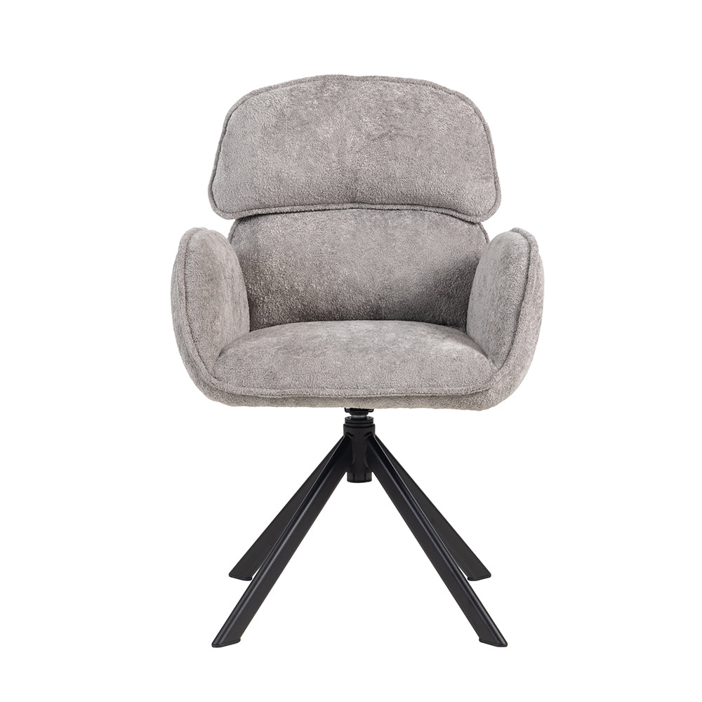 Grady Swivel Fabric Dining Chair with Metal Legs - Olive