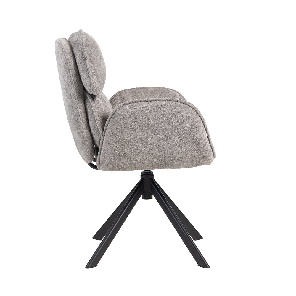Grady Swivel Fabric Dining Chair with Metal Legs - Olive