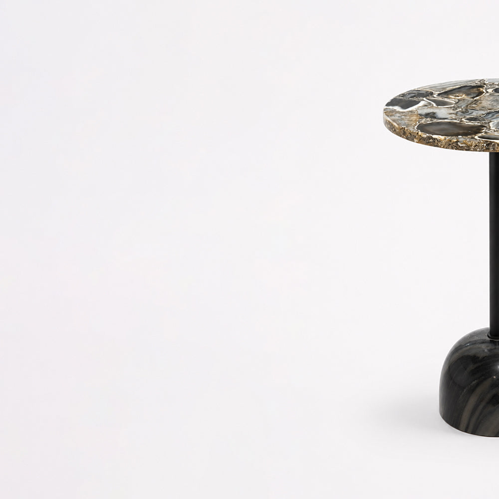 Talia Agate Marble Side Table