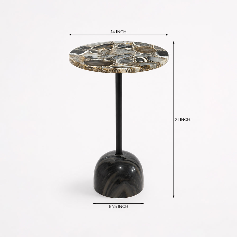 Talia Agate Marble Side Table