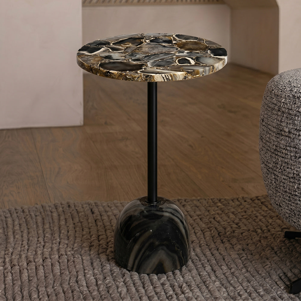 Talia Agate Marble Side Table