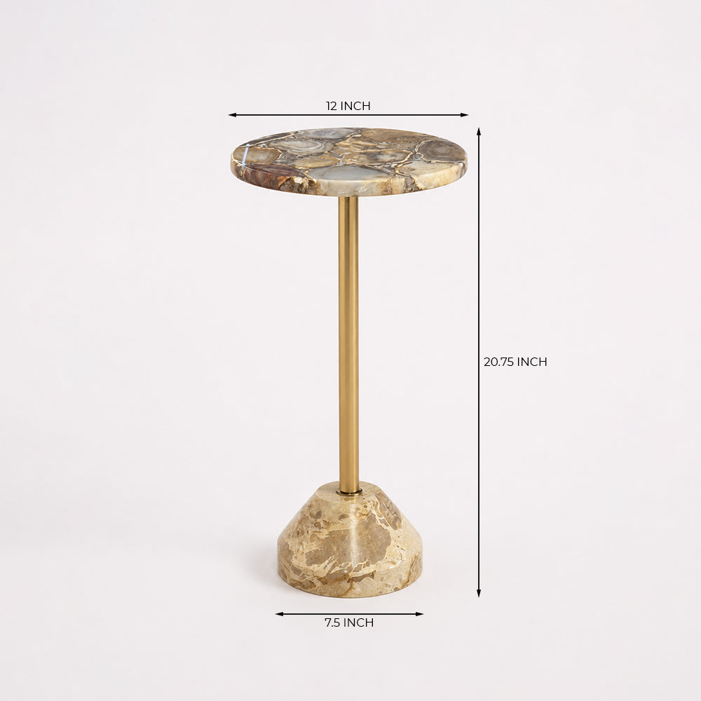 Brinley Agate Marble Side Table