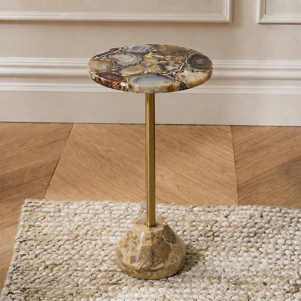Brinley Agate Marble Side Table
