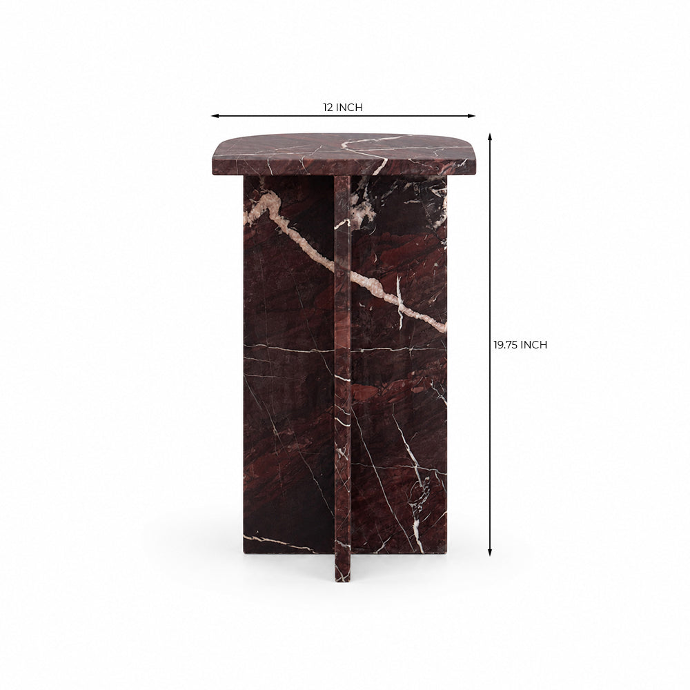 Maroon Vein Accent Table