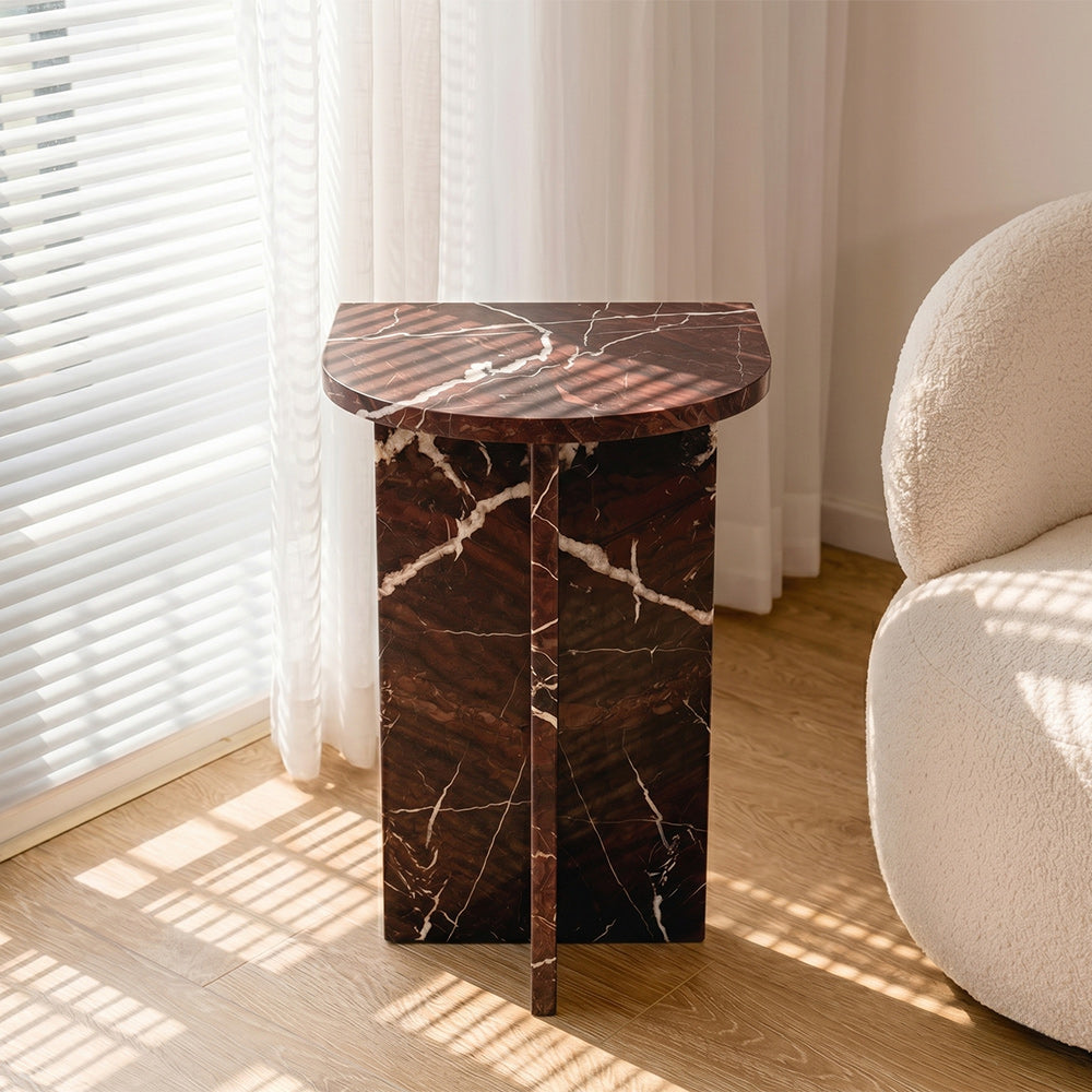 Maroon Vein Accent Table