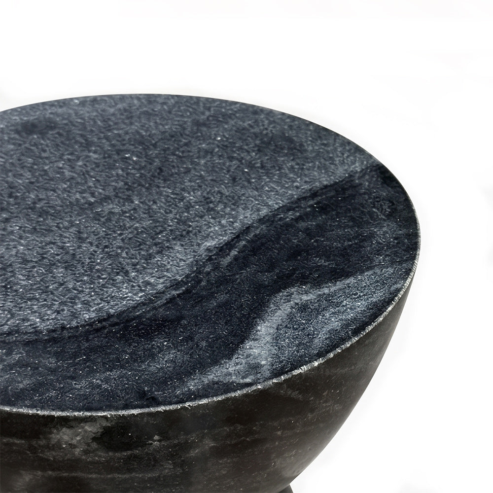 Onyx Black Marble Side Table
