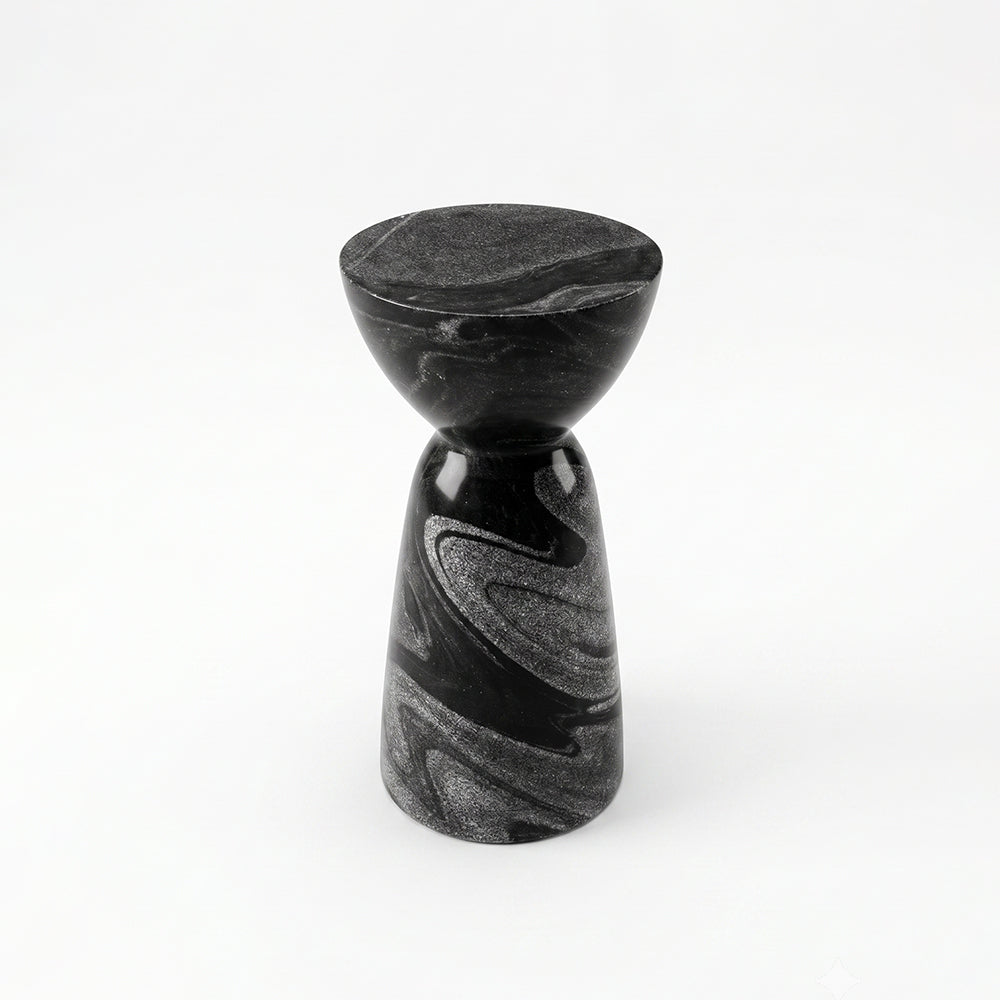 Onyx Black Marble Side Table