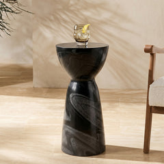 Onyx Black Marble Side Table