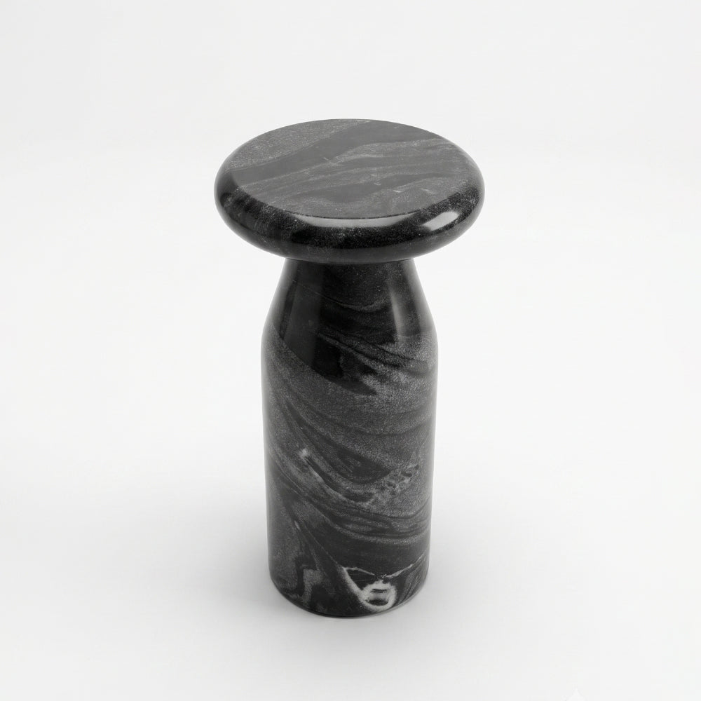 Slate Black Marble Side Table