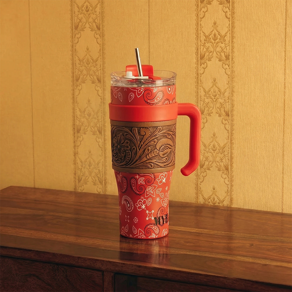 Wide Wyoming Tumbler In Red