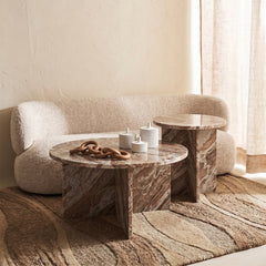 Veda Sawar Marble Coffee Table Set of 2
